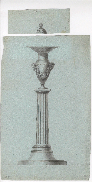 Flambeau ; Dessin d'orfèvrerie