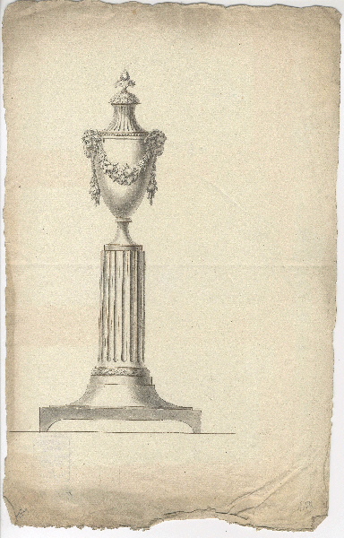 Flambeau ; Dessin d'orfèvrerie