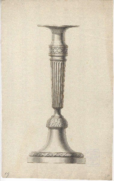 Flambeau ; Dessin d'orfèvrerie