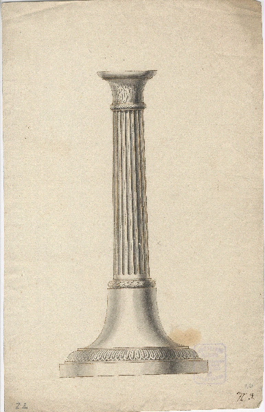 Flambeau ; Dessin d'orfèvrerie