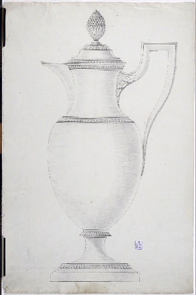 Verseuse ; Aiguière ; Dessin d'orfèvrerie