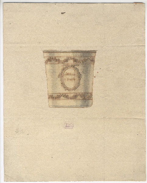 Gobelet cylindrique ; Dessin d'orfèvrerie