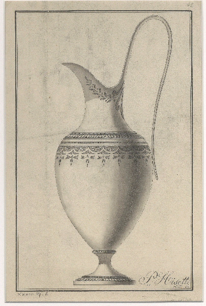 Vase ; Aiguière ; Dessin d'orfèvrerie