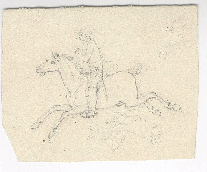 Cavalier ; Dessin d'orfèvrerie