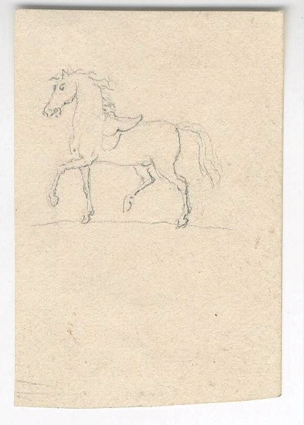 Cheval ; Dessin d'orfèvrerie