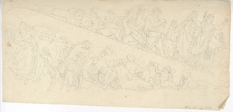 Fronton ; Dessin d'orfèvrerie