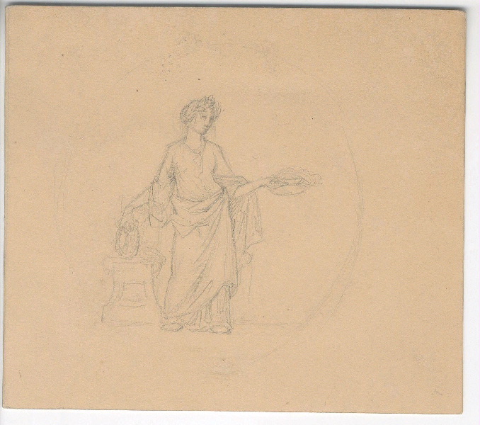 Scène mythologique ; Dessin d'orfèvrerie