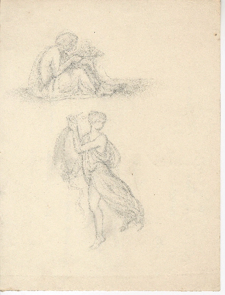 Croquis ; Scène mythologique ; Dessin d'orfèvrerie