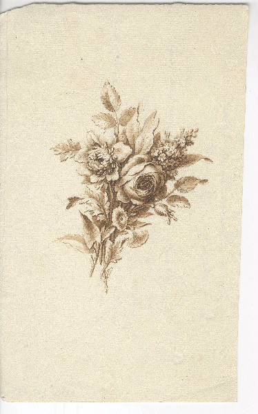 Bouquet de fleurs ; Dessin d'orfèvrerie
