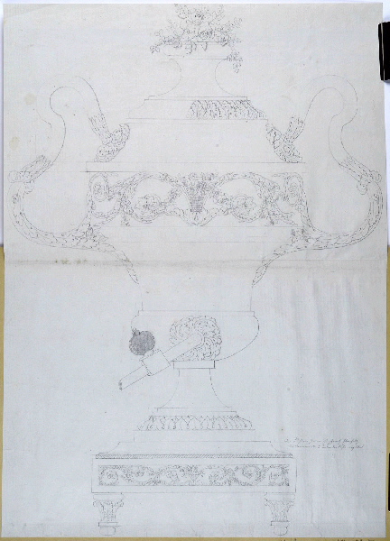Fontaine à thé ; Dessin d'orfèvrerie