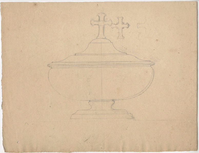 Croquis ; Scène mythologique ; Calice ; Dessin d'orfèvrerie
