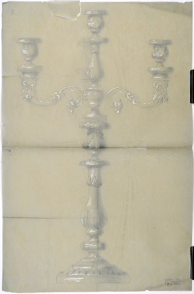 Candélabre ; Dessin d'orfèvrerie