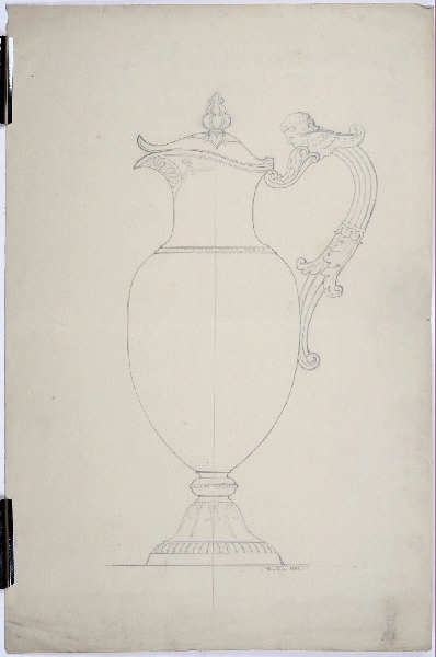 Aiguière ; Dessin d'orfèvrerie