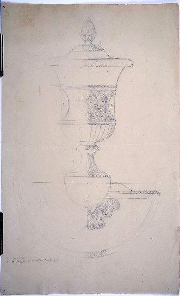 Coupe ; Plateau ; Dessin d'orfèvrerie