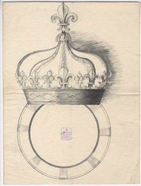 Couronne ; Dessin d'orfèvrerie