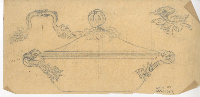 Légumier ; Dessin d'orfèvrerie