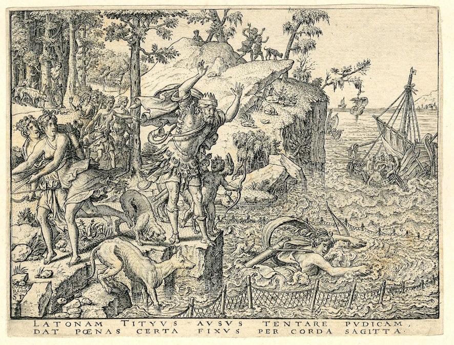 Suite Diane et Apollon : Britomartis se jetant à la mer pour échapper à Minos