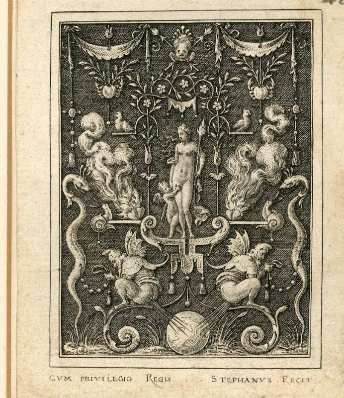 Suite des grotesques à fond noir, dieux et déesses : Vénus