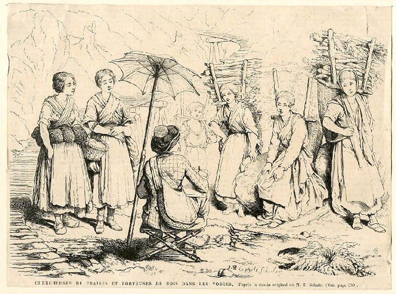 Chercheuses de fraises (Chercheuses de fraises et porteuses de bois dans les Vosges)