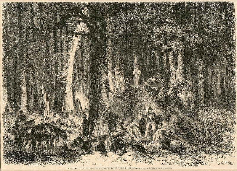 Halte de volontaires Polonais (Halte de volontaires Polonais dans une forêt de Lithuanie)