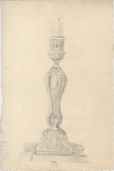 Flambeau ; Dessin d'orfèvrerie