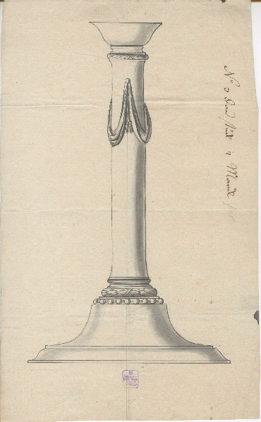 Flambeau ; Dessin d'orfèvrerie