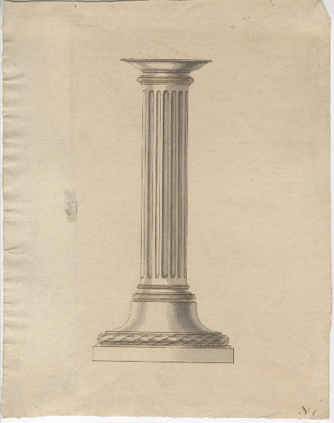 Flambeau ; Dessin d'orfèvrerie