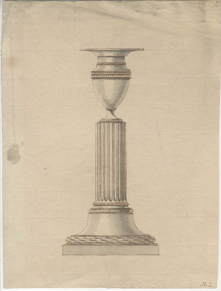 Flambeau ; Dessin d'orfèvrerie