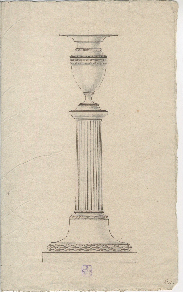 Flambeau ; Dessin d'orfèvrerie