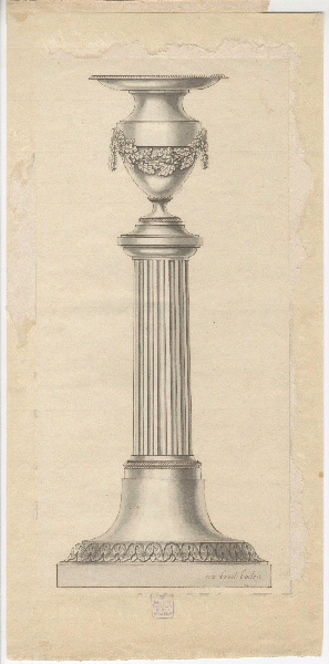 Flambeau ; Dessin d'orfèvrerie