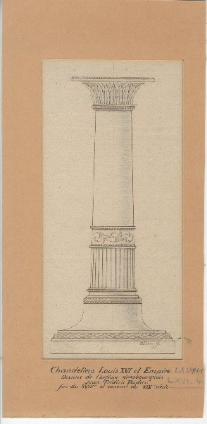 Flambeau ; Dessin d'orfèvrerie