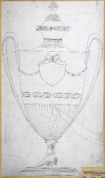 Vase ; Dessin d'orfèvrerie