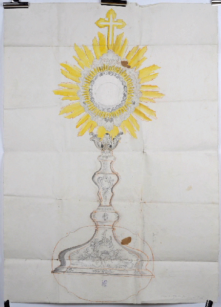 Ostensoir ; Dessin d'orfèvrerie