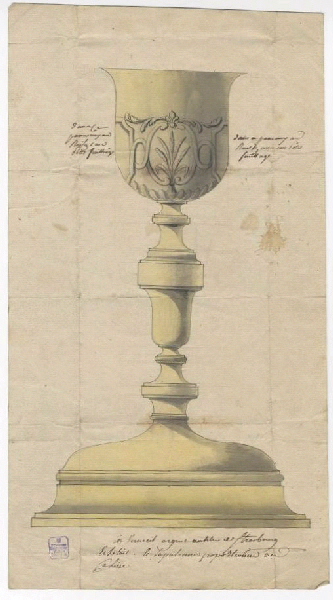 Ciboire ; Dessin d'orfèvrerie