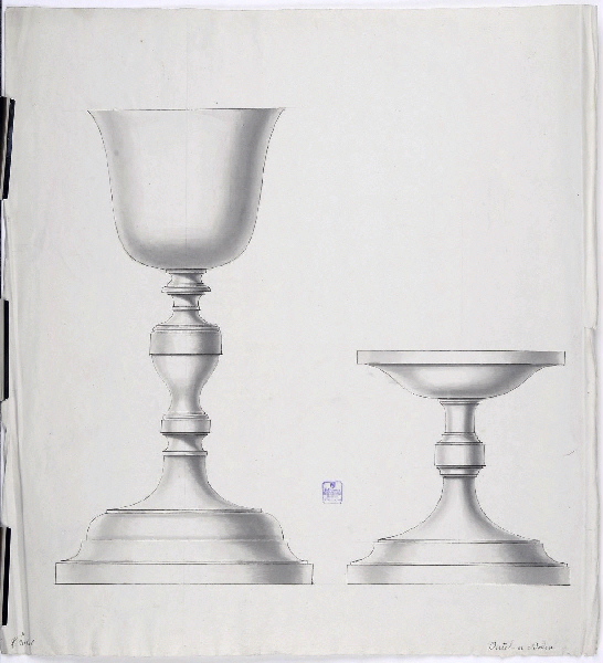 Ciboire ; Patène ; Dessin d'orfèvrerie