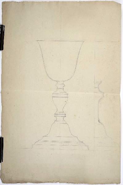 Ciboire ; Etude de ciboire ; Dessin d'orfèvrerie