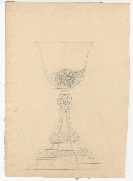Calice ; Dessin d'orfèvrerie