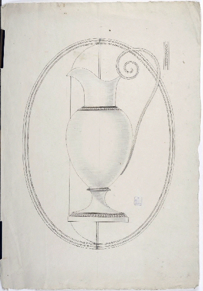 Aiguière ; Dessin d'orfèvrerie