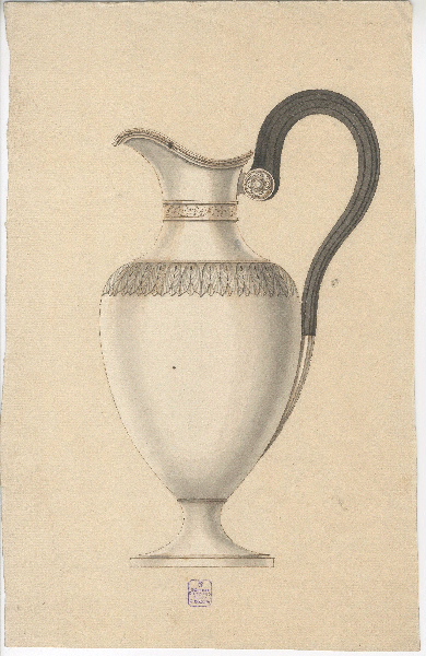 Verseuse ; Dessin d'orfèvrerie