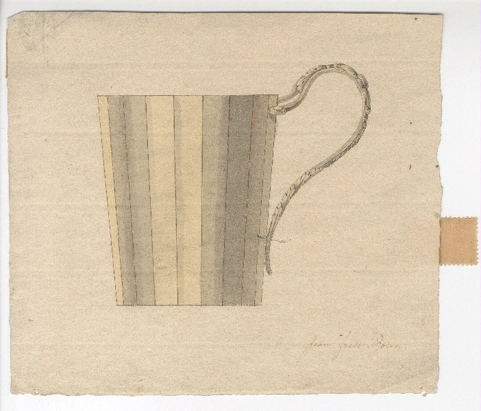 Tasse ; Dessin d'orfèvrerie