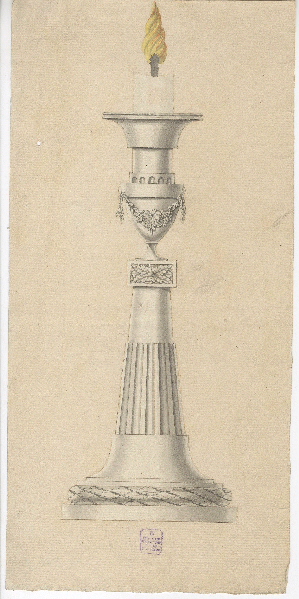 Flambeau ; Dessin d'orfèvrerie