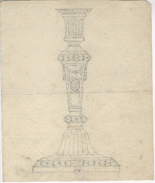 Flambeau ; Dessin d'orfèvrerie