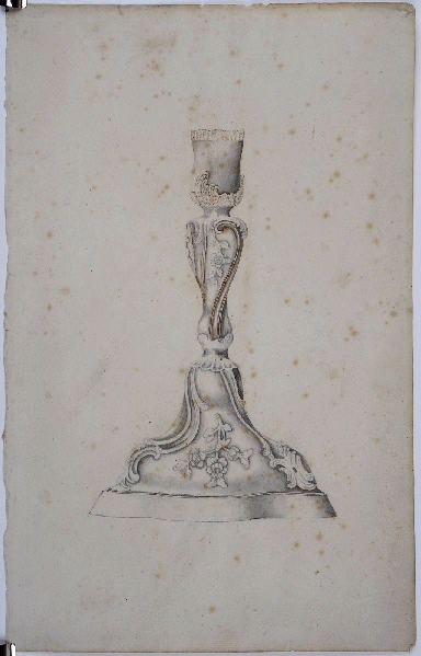 Flambeau ; Dessin d'orfèvrerie