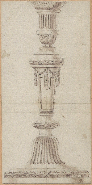Flambeau ; Dessin d'orfèvrerie