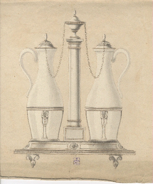 Huilier ; Dessin d'orfèvrerie