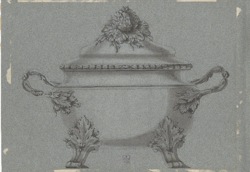 Pot à oille ; Dessin d'orfèvrerie