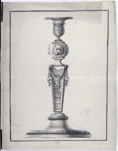 Flambeau ; Dessin d'orfèvrerie