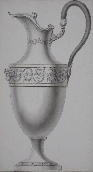 Canette ; Dessin d'orfèvrerie