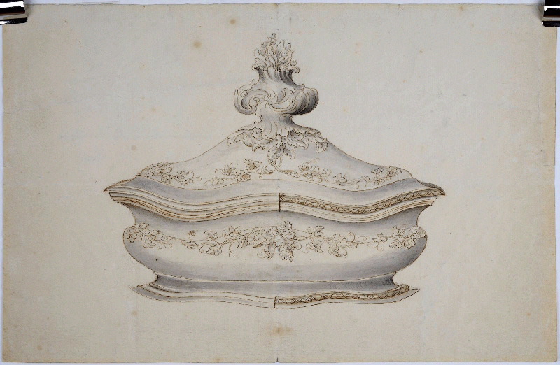 Boîte ; Dessin d'orfèvrerie