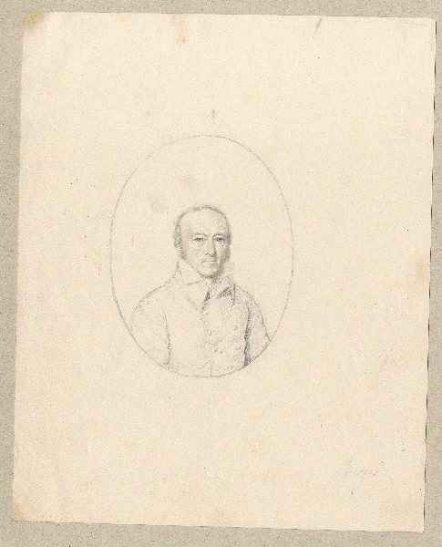 Portrait de Jacques-Frédéric Kirstein, père ; Album de dessins d'orfèvrerie